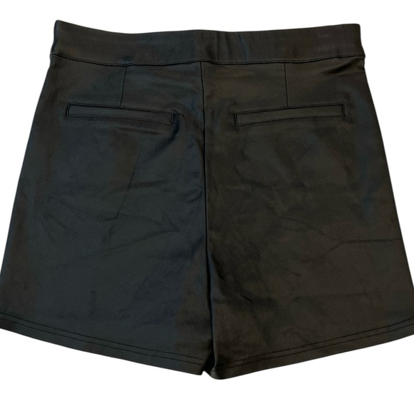 Fashion Nova Maddie Coated Mini Skort, Stretch, High Waisted, Black, Size Large - Picture 7 of 13